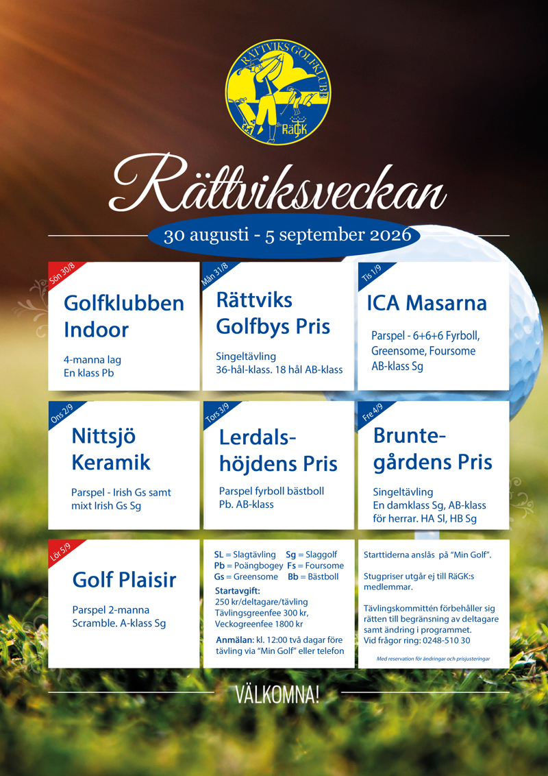 Affisch Rättviksveckan 2026