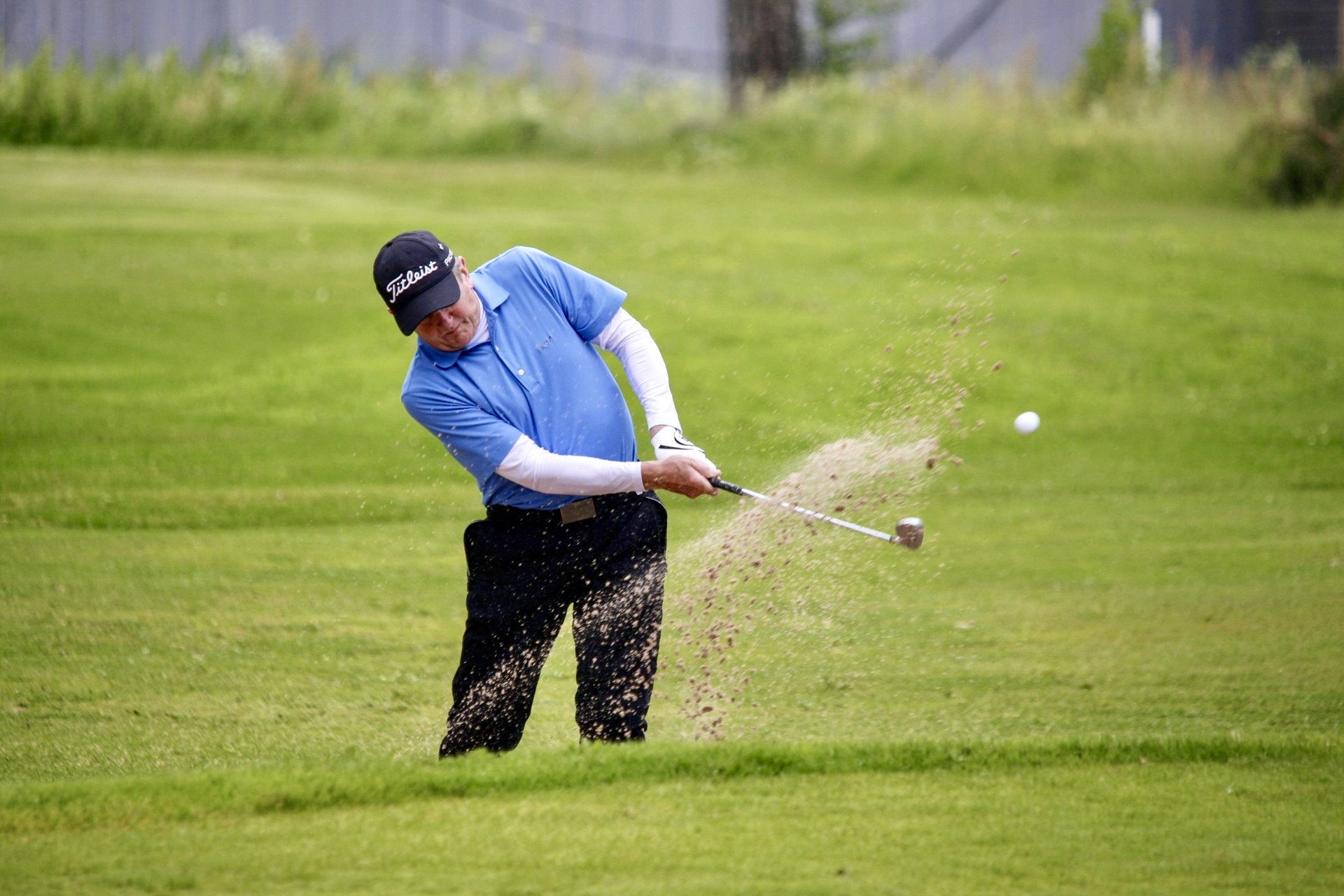 Bunkerslag på hål 13. FOTO: GÖRAN ERLANDSSON