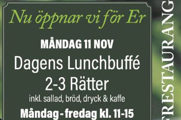 Vinteröppet på Golfrestaurangen