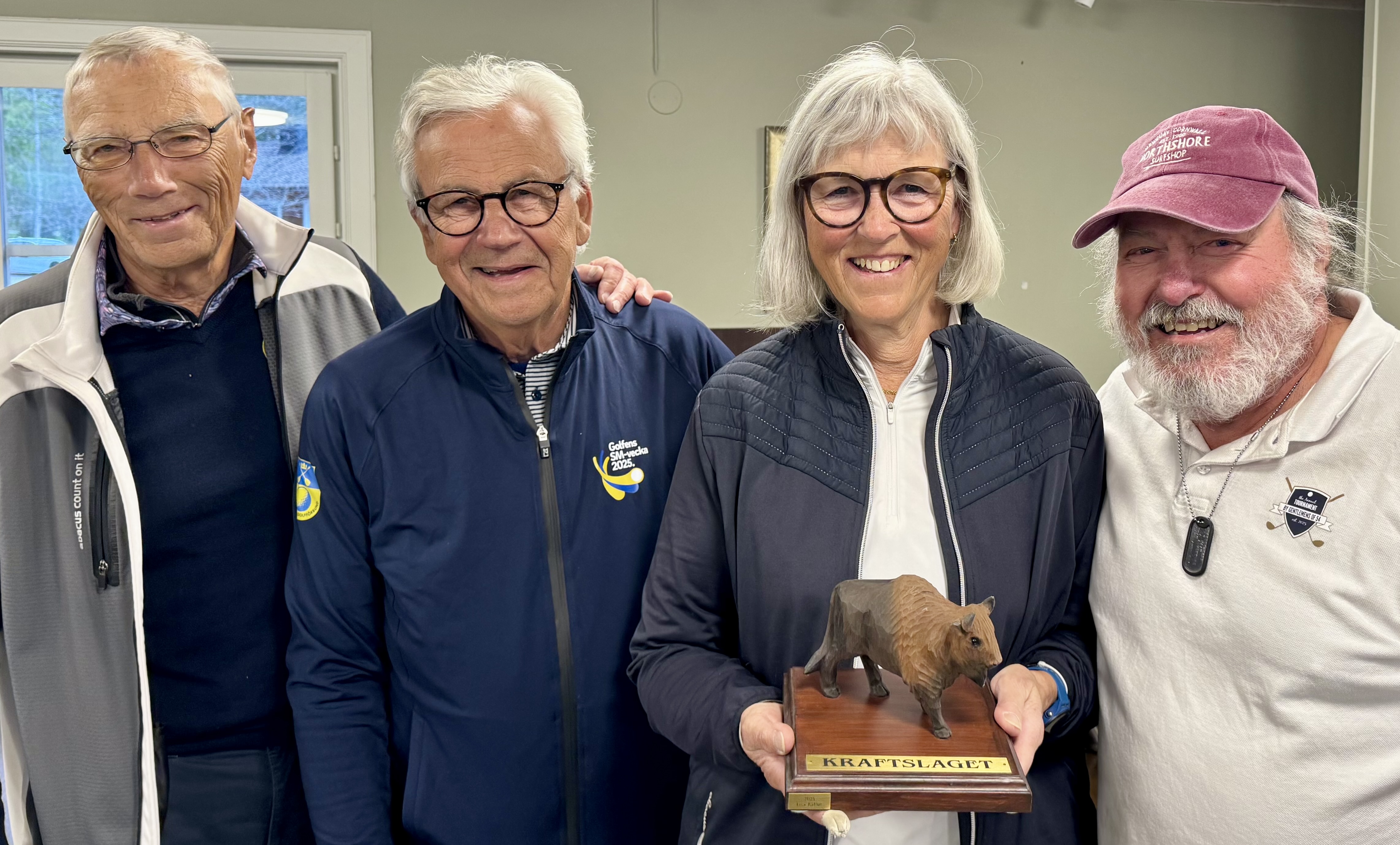 Pristagarna i Kraftslaget 2026, fr v Leif S Lundin, Lars Hindriks, Lisa Kallur och Ulf Rory Haak.