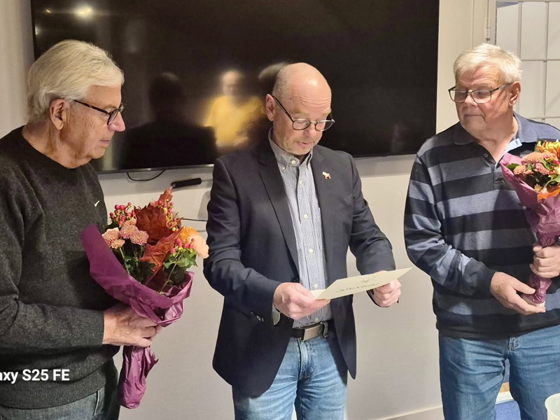 Trotjänarna Lars Hindriks  och Åke Mårs avtackade
